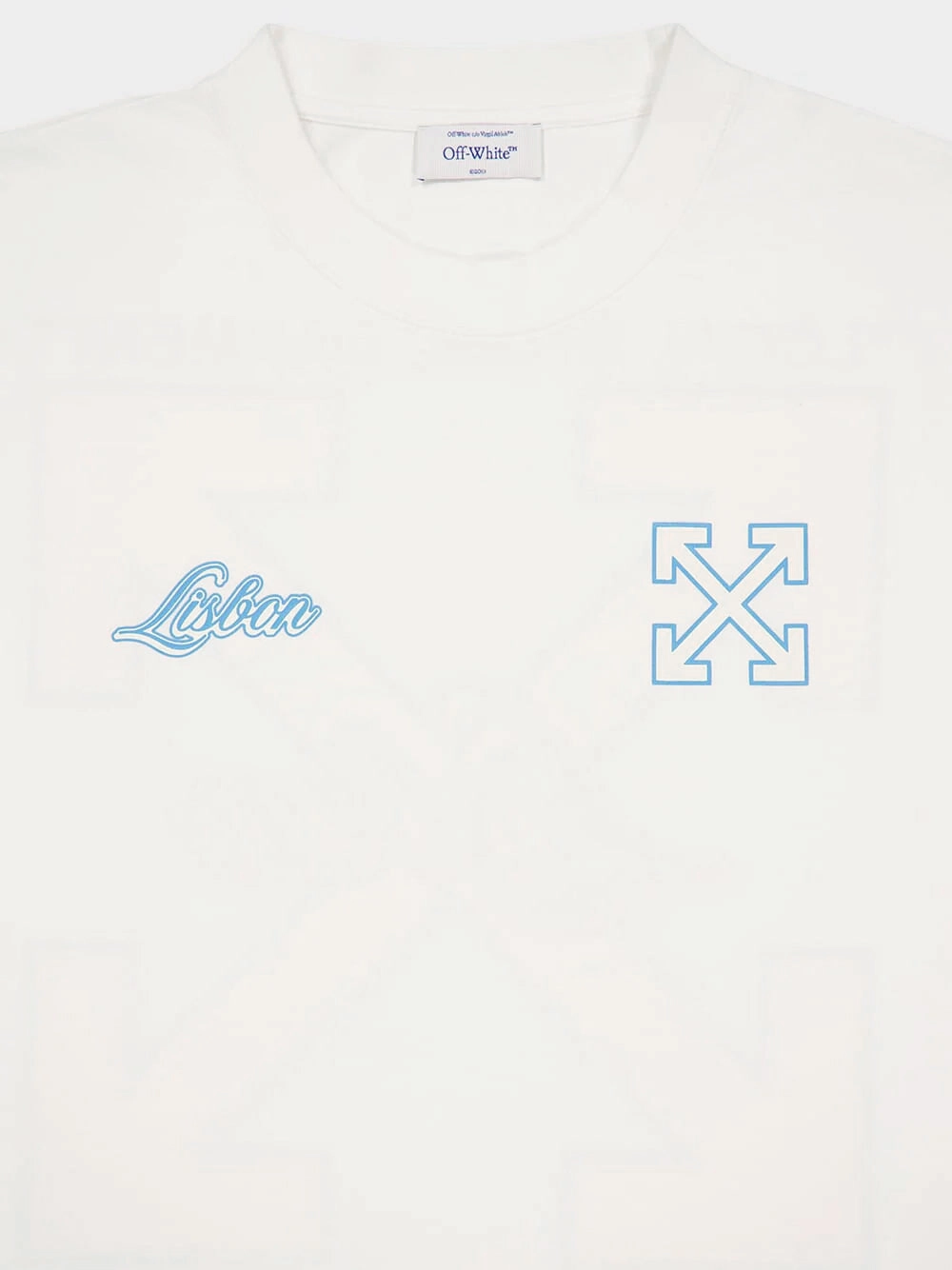 White Lisbon Print Cotton T-Shirt