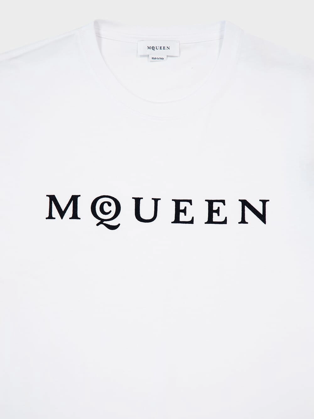 White Logo Cotton T-Shirt
