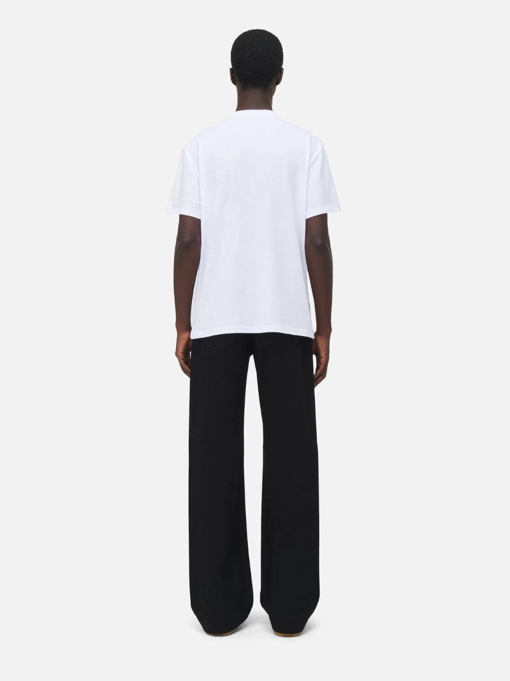 White Logo Cotton T-Shirt