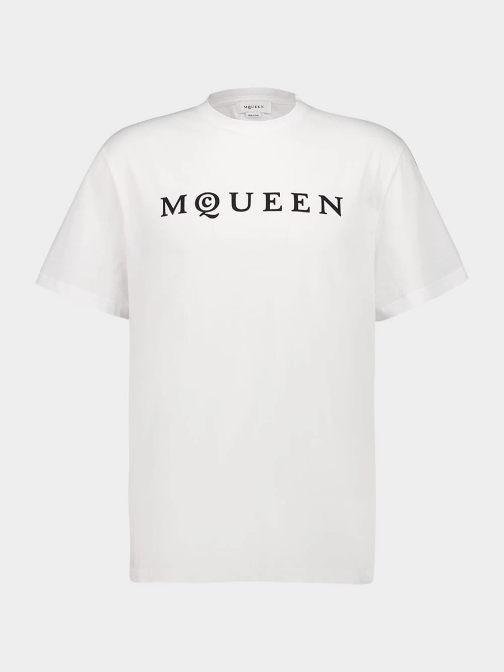 White Logo Cotton T-Shirt