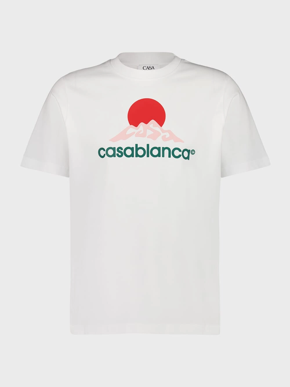 White Montagne Logo T-Shirt Tops Mens - flannel shirts