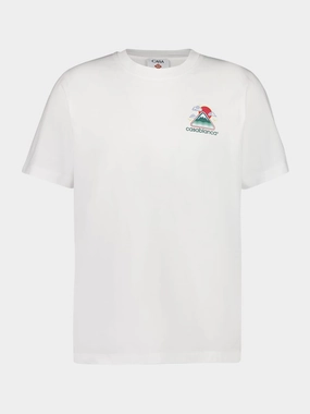 White Montagne Ondule T-Shirt Tops Mens - flannel shirts