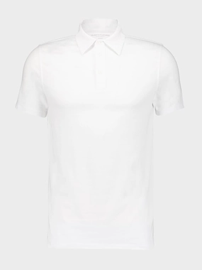 White Organic Cotton Short-Sleeved Polo Tops Mens - men's t-shirts outlet