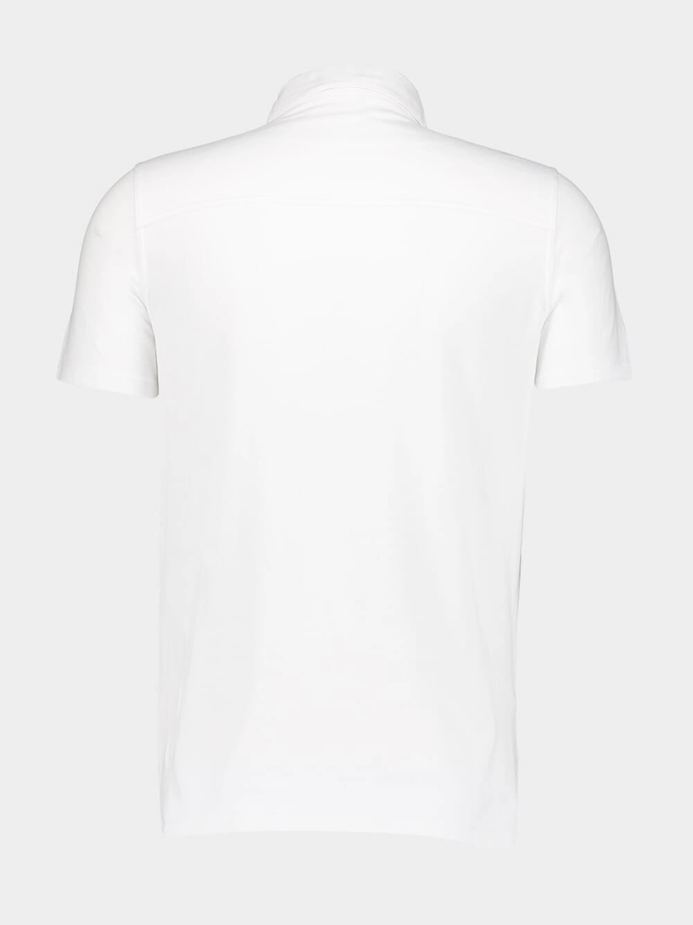 White Organic Cotton Short-Sleeved Polo