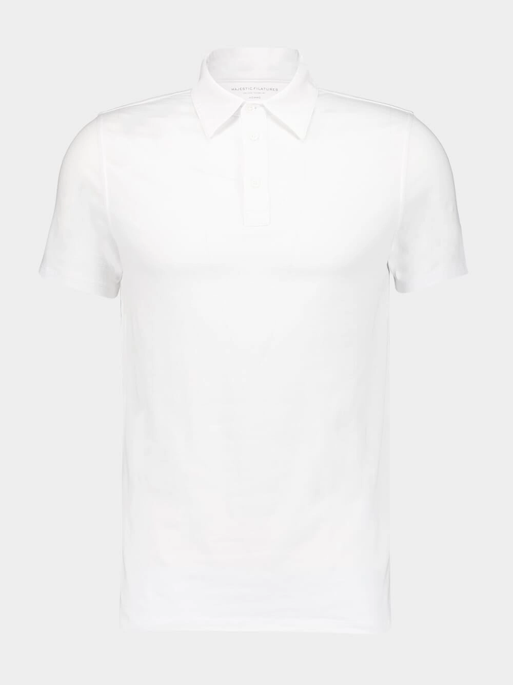 White Organic Cotton Short-Sleeved Polo Tops Mens - men's t-shirts outlet