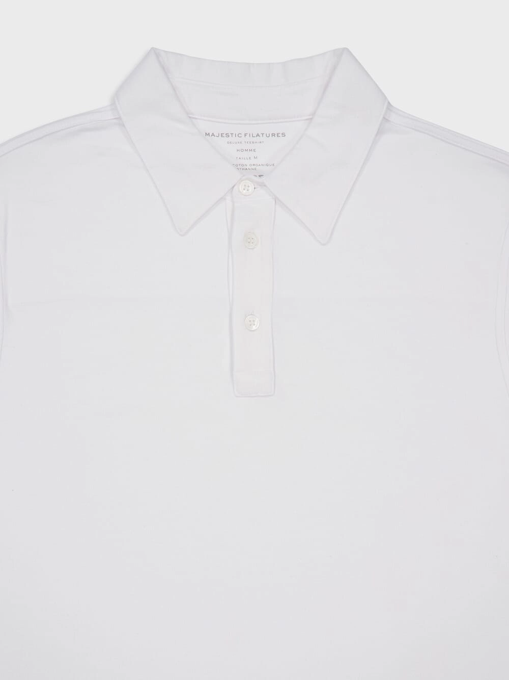 White Organic Cotton Short-Sleeved Polo