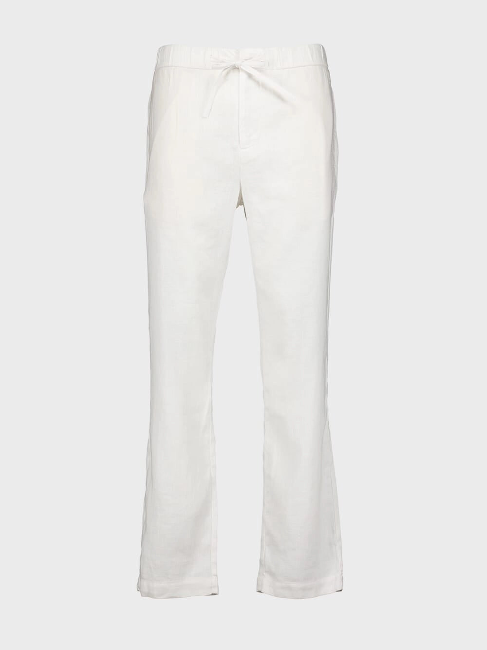 White Oscar Linen Trousers