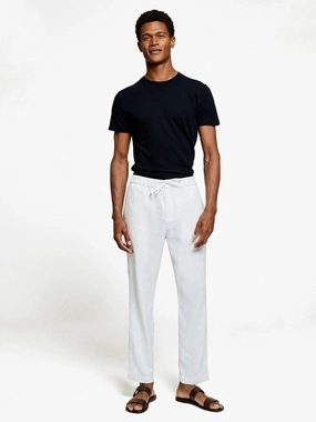 White Oscar Linen Trousers Bottoms Mens - cheap mens shorts online