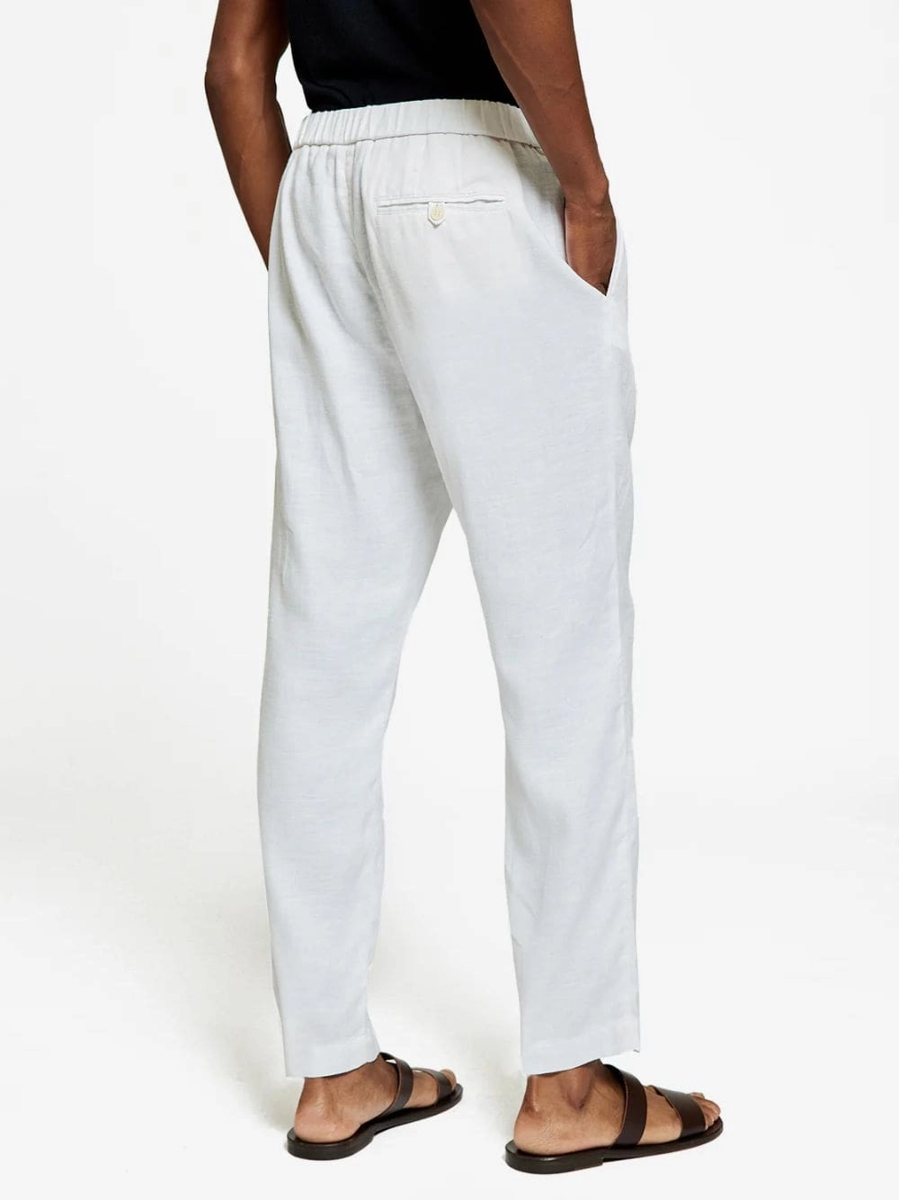 White Oscar Linen Trousers