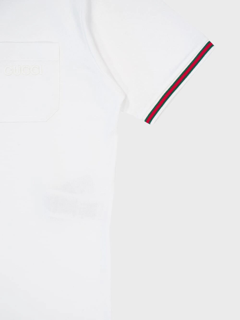 White Polo Stretch Piquet Cotton