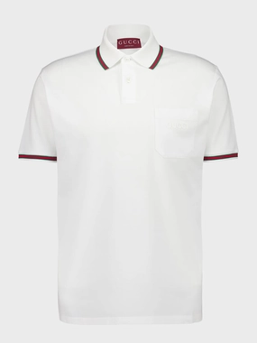 White Polo Stretch Piquet Cotton Tops Mens - men's t-shirts outlet