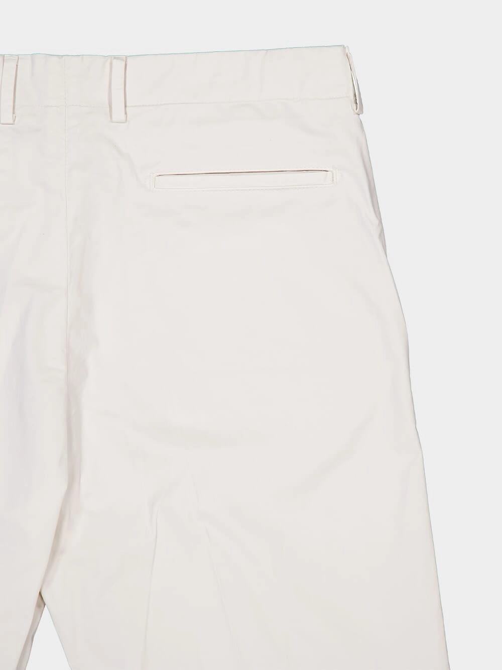 White Regular Fit Cotton Trousers
