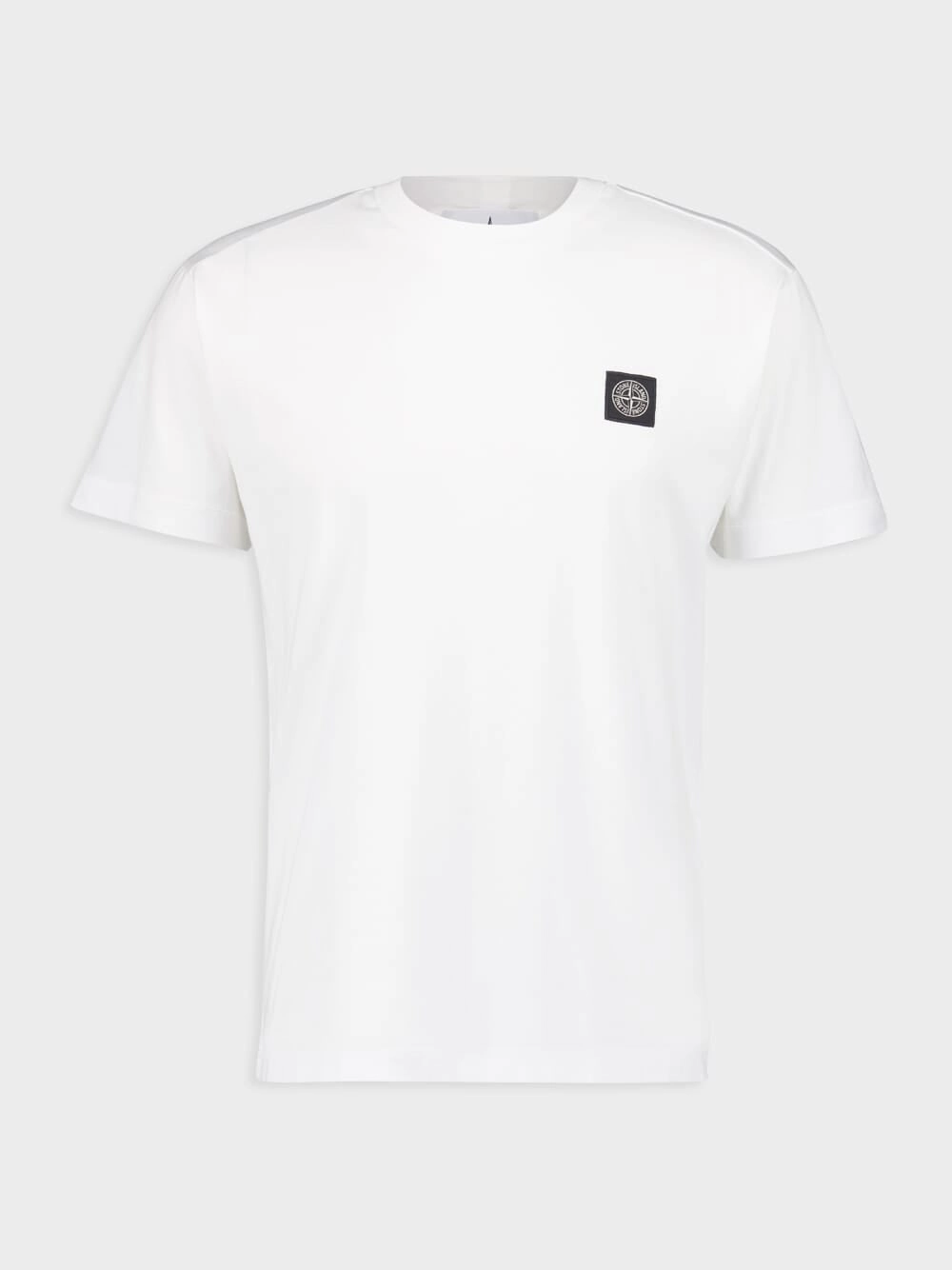 White Slim Fit Cotton T-Shirt Tops Mens - flannel shirts