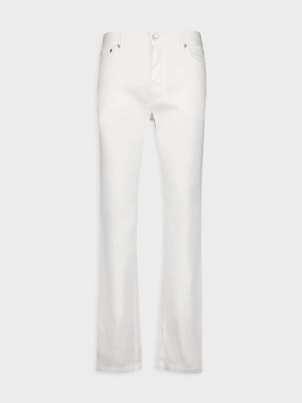 White Slim-Fit Linen Cotton Blend Trousers Bottoms Mens - cheap mens shorts online
