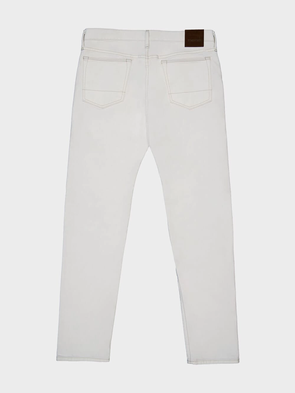 White Standard Fit Denim Jeans