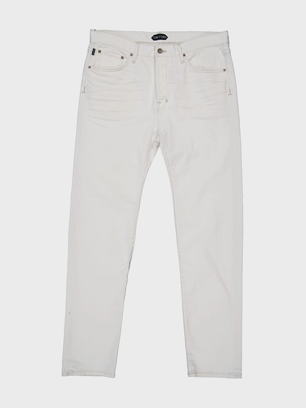 White Standard Fit Denim Jeans