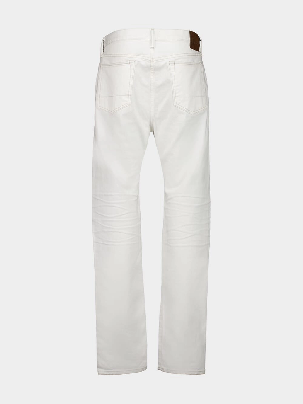 White Standard Fit Denim Jeans