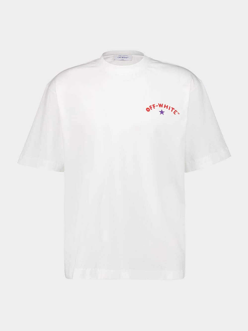 White Starry Arrow Graphic T-Shirt Tops Mens - flannel shirts