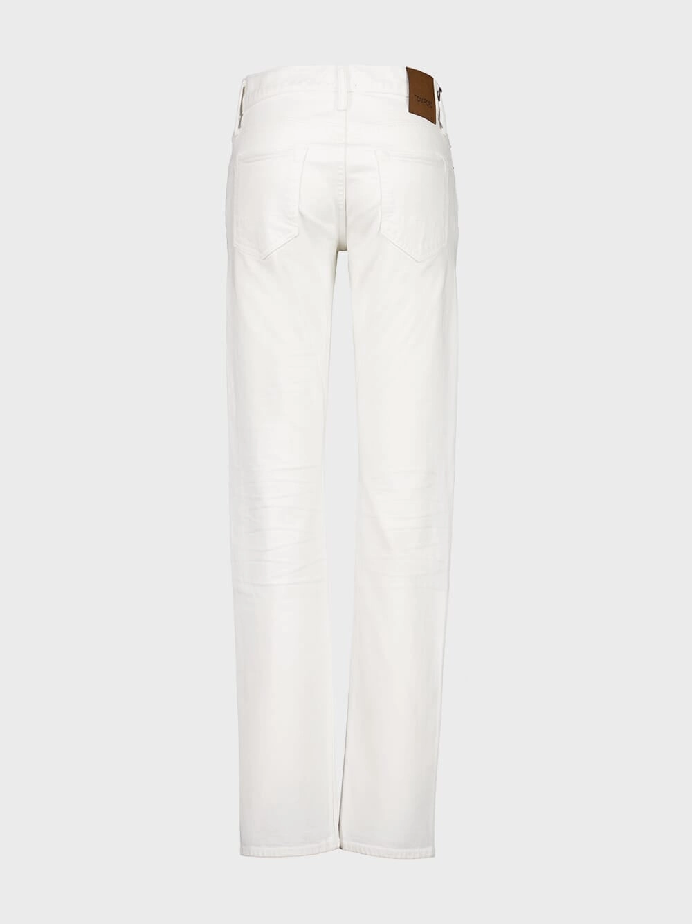 White Straight-Fit Selvedge Denim Jeans