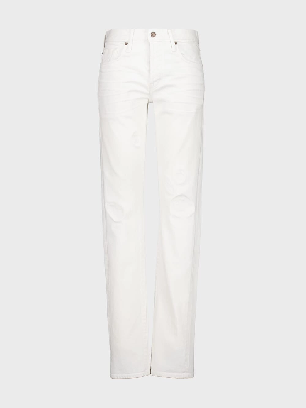 White Straight-Fit Selvedge Denim Jeans Bottoms Mens - cheap mens shorts online