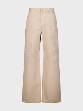 Wide-Leg Cotton Cargo Trousers Bottoms Mens - cheap mens shorts online
