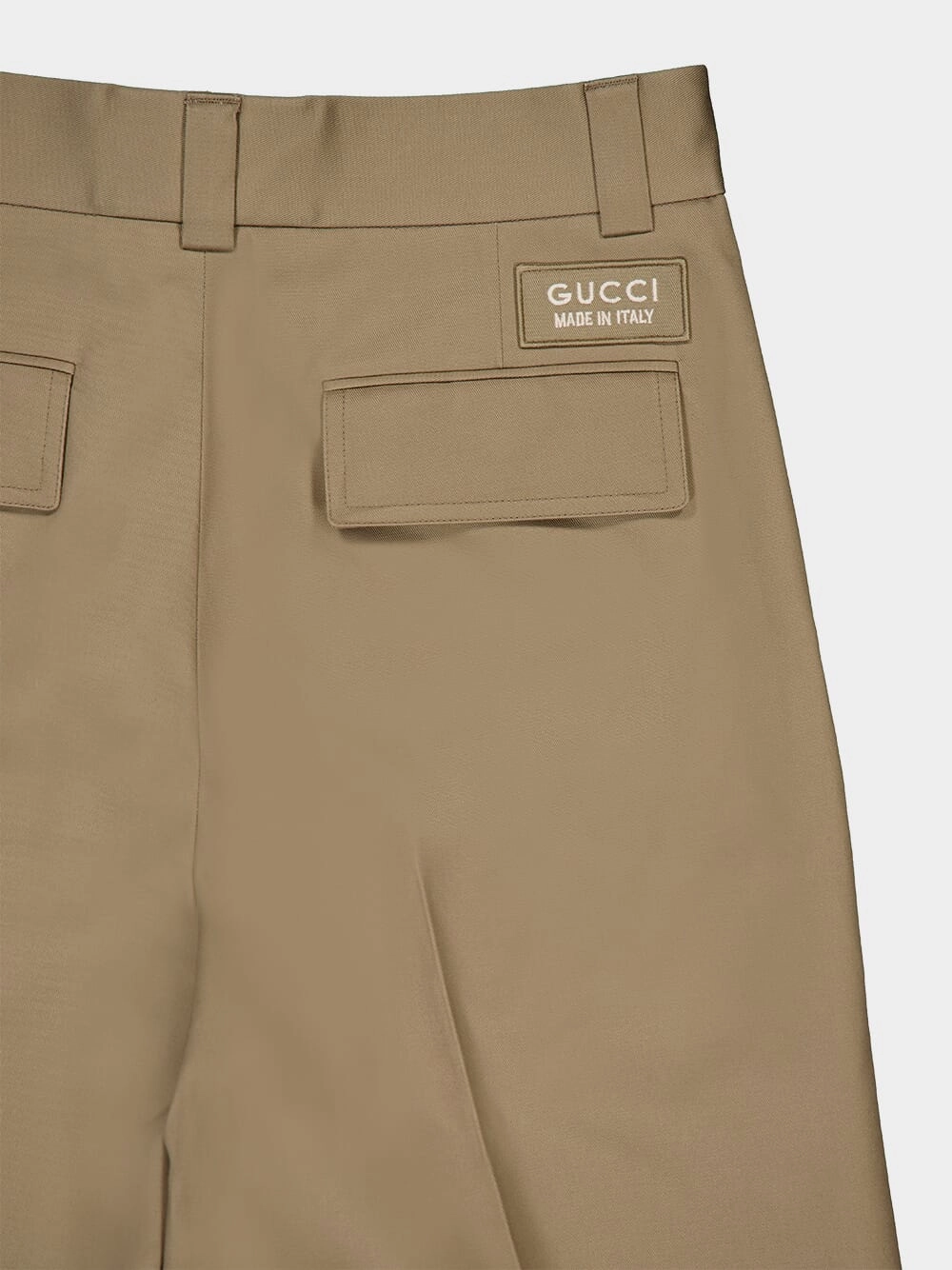 Wide-Leg Cotton Cargo Trousers