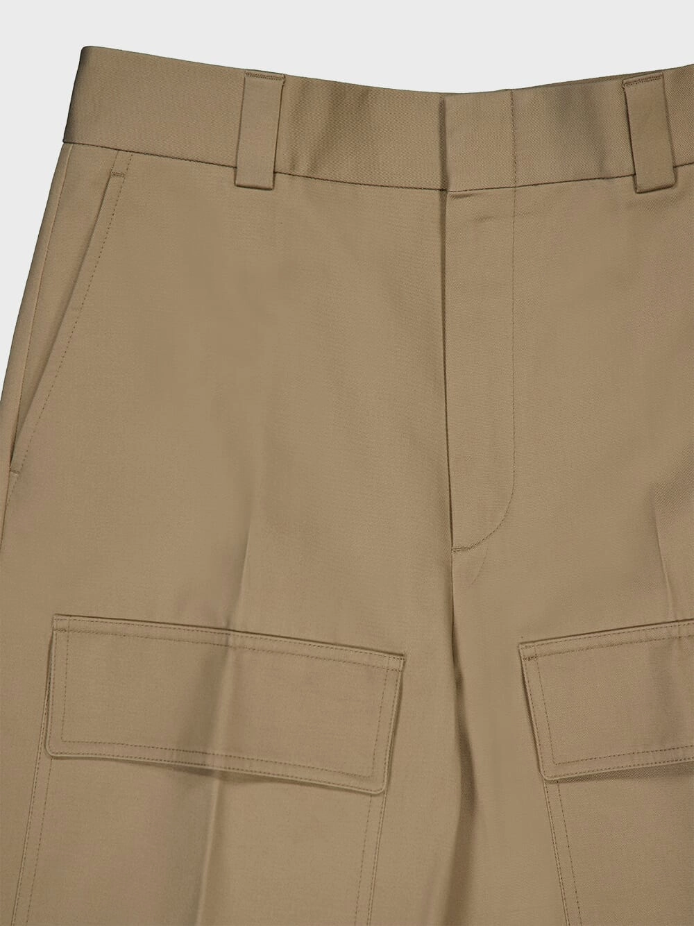Wide-Leg Cotton Cargo Trousers