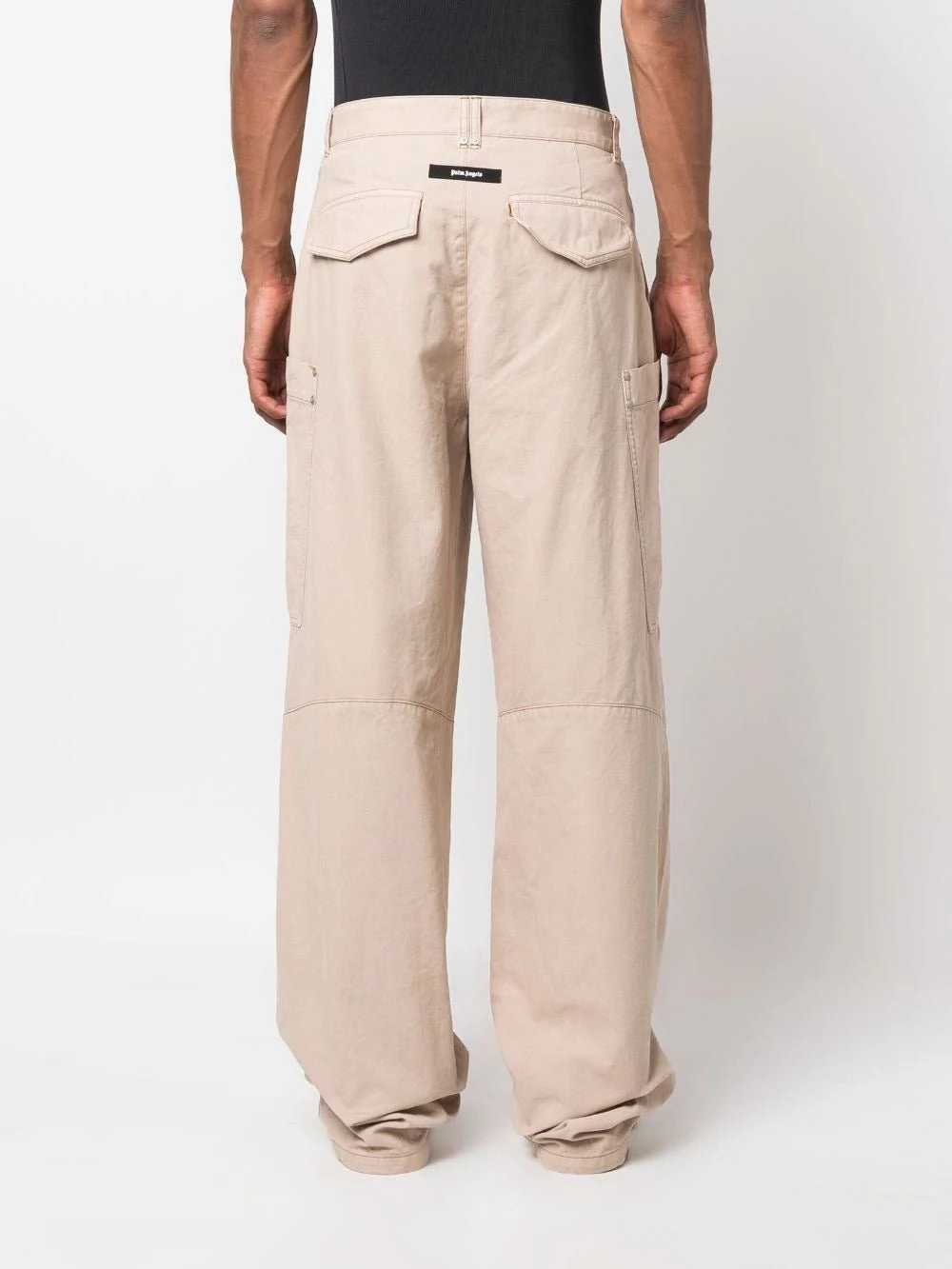 Wide-Leg Cotton Cargo Trousers