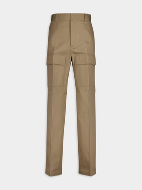 Wide-Leg Cotton Cargo Trousers Bottoms Mens - cheap mens shorts online