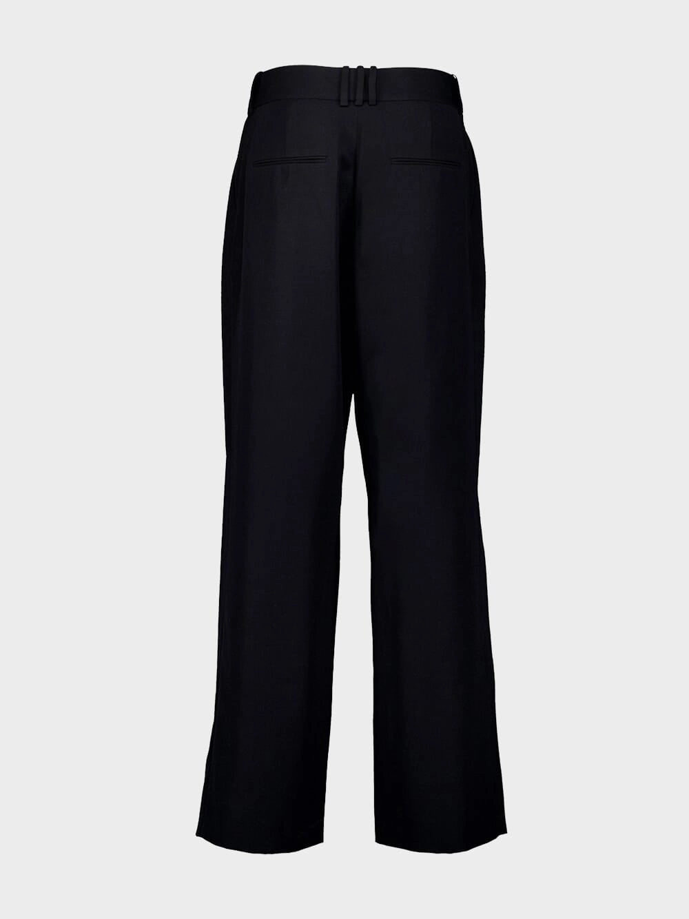 Wide-Leg Wool Trousers