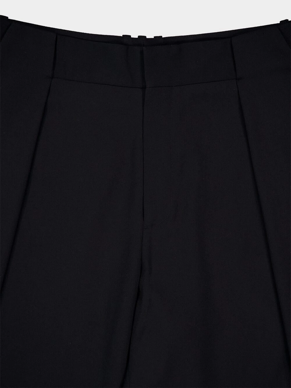 Wide-Leg Wool Trousers