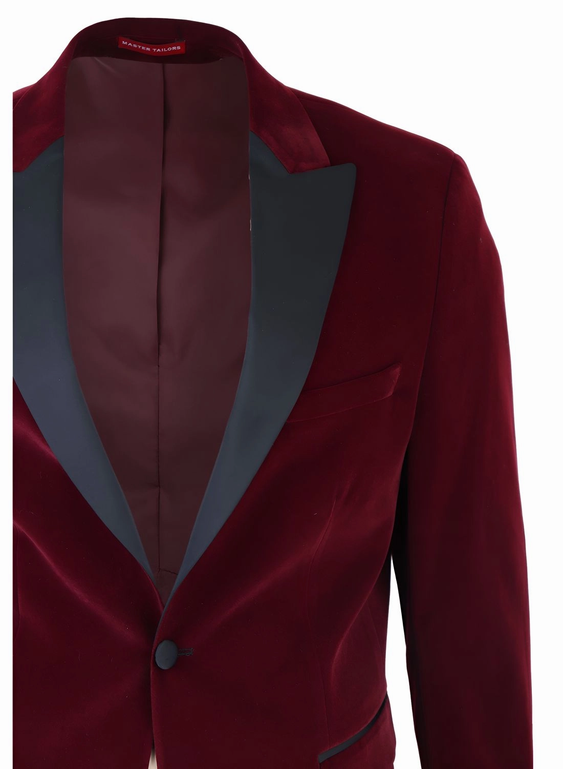Wine Velvet Tuxedo Blazer Wedding Prom