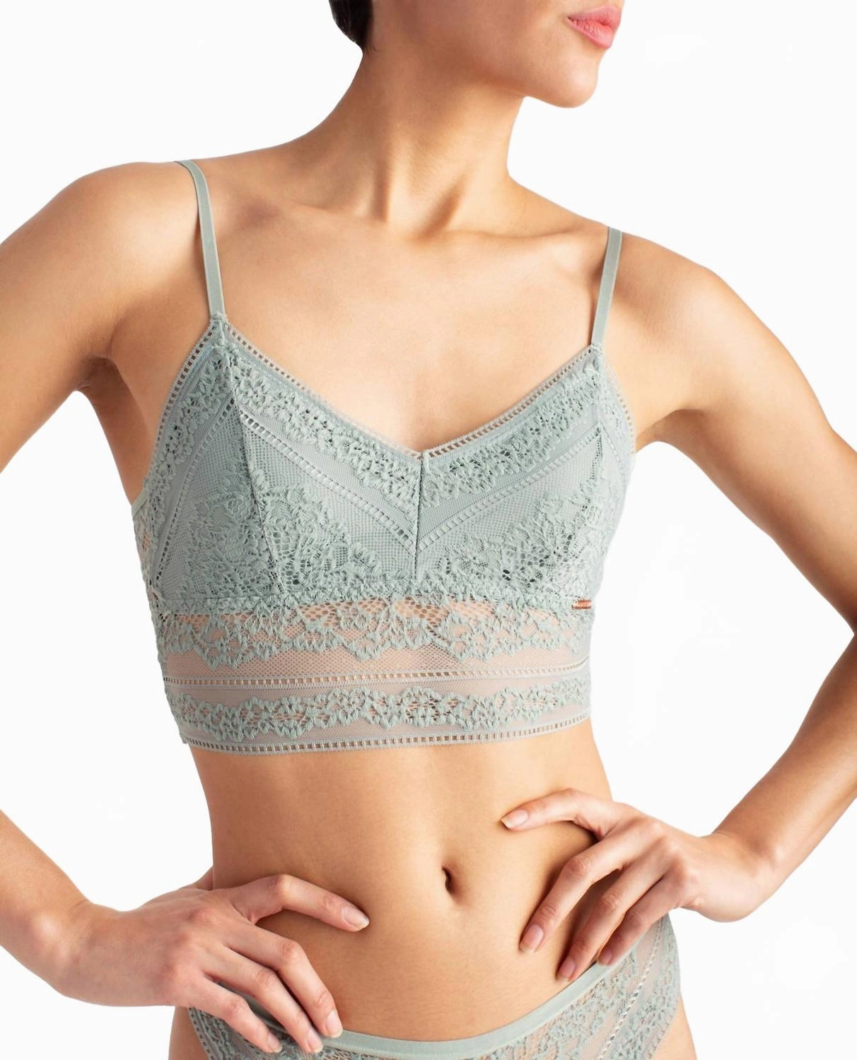 Women's 2-Pack Lace Longline Bralette In Prickly Pear And Black