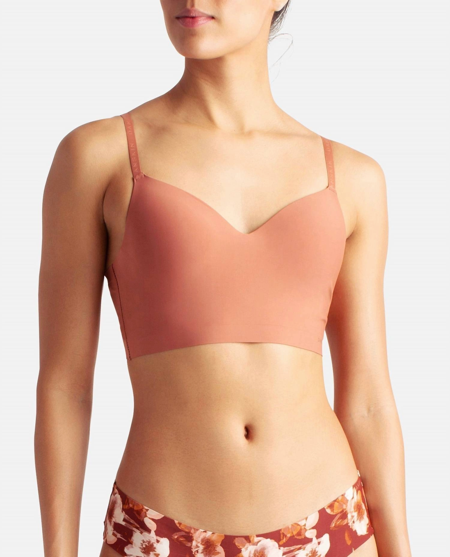 Women's 2-Pack Laser Lounge Hidden Cup Molded Bra In Copper Glaze Multicolor