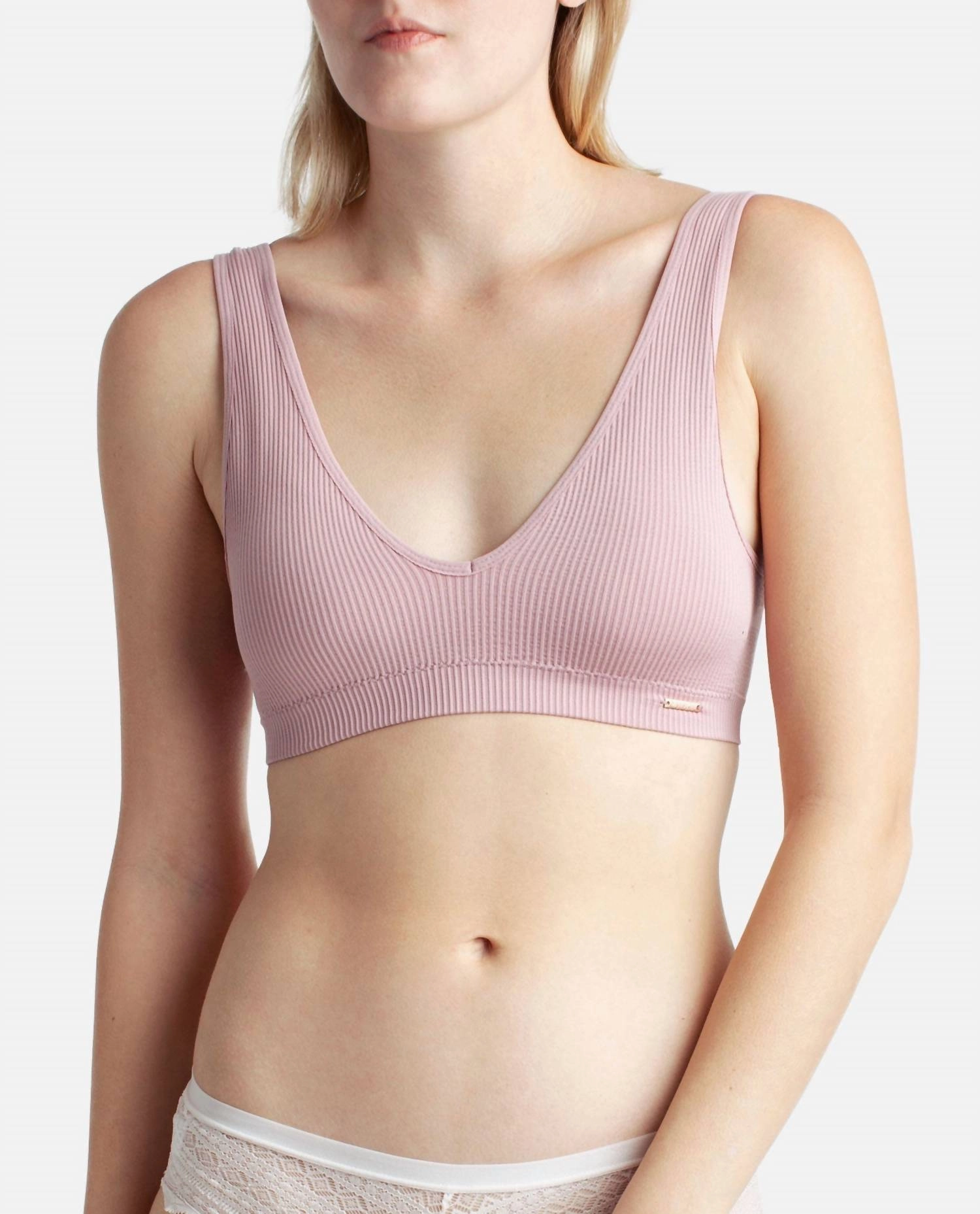 Women's 3-Pack Seamless Deep V Bralette In Blush Stone Multicolor