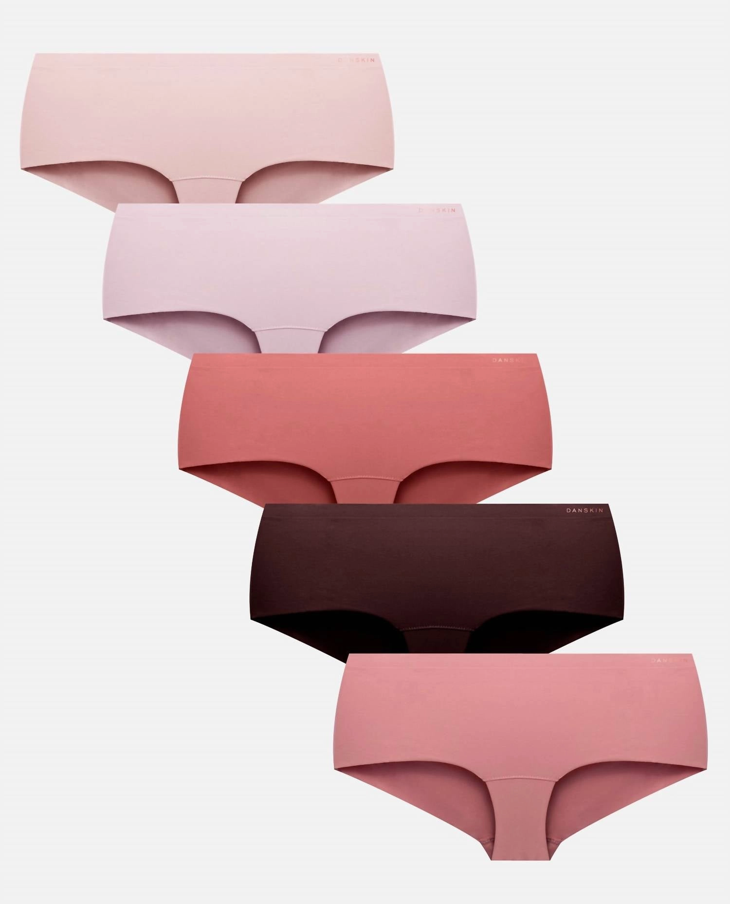 Women's 5-Pack Brushed Microfiber Hipster Underwear In Ambered Coral Multicolor