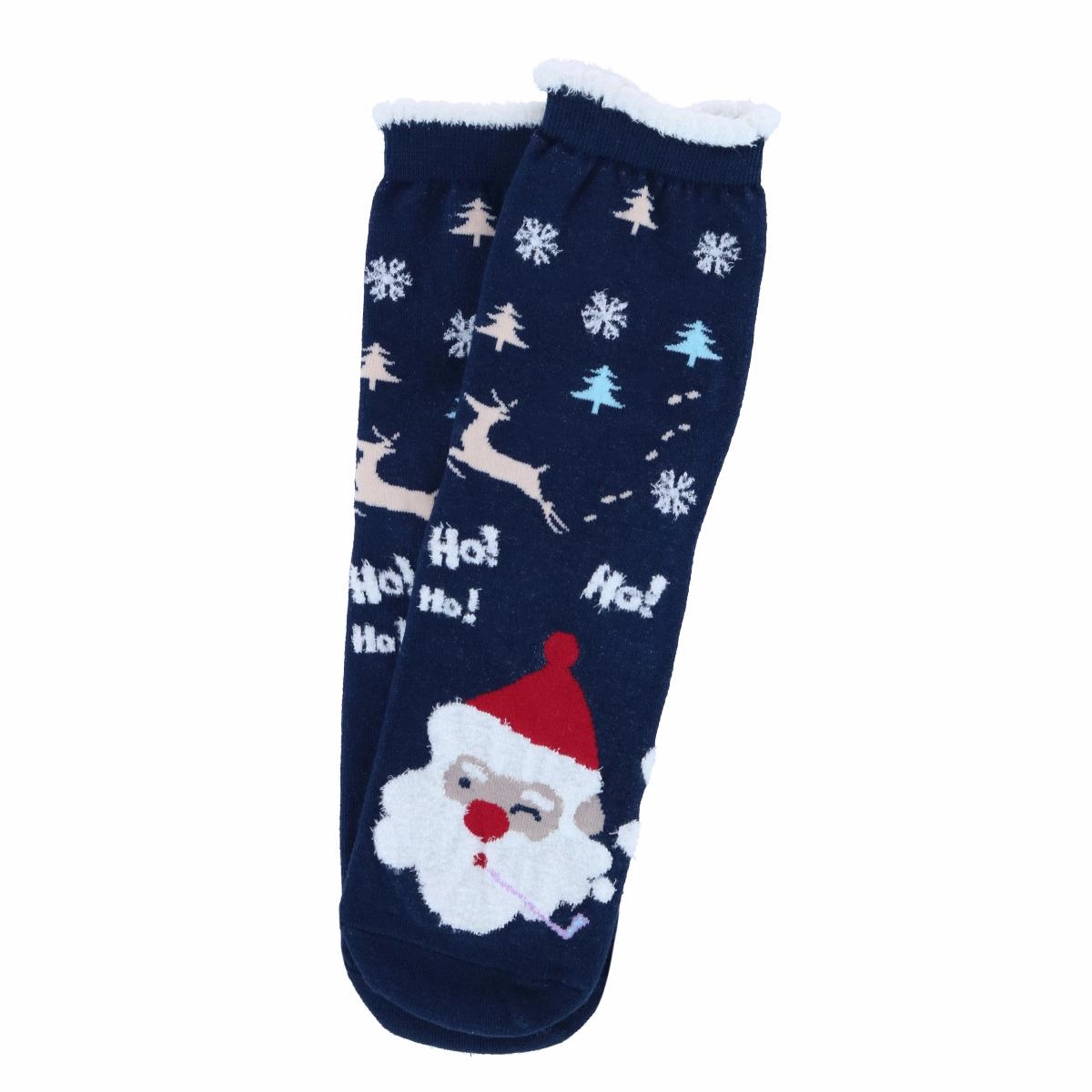 Women's Christmas Santa Claus Crew Socks (1 Pair)