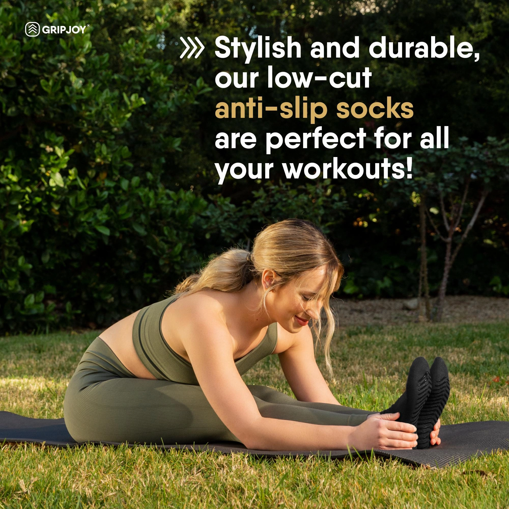 Women's Low Cut Socks with Grips (Pack of 3)