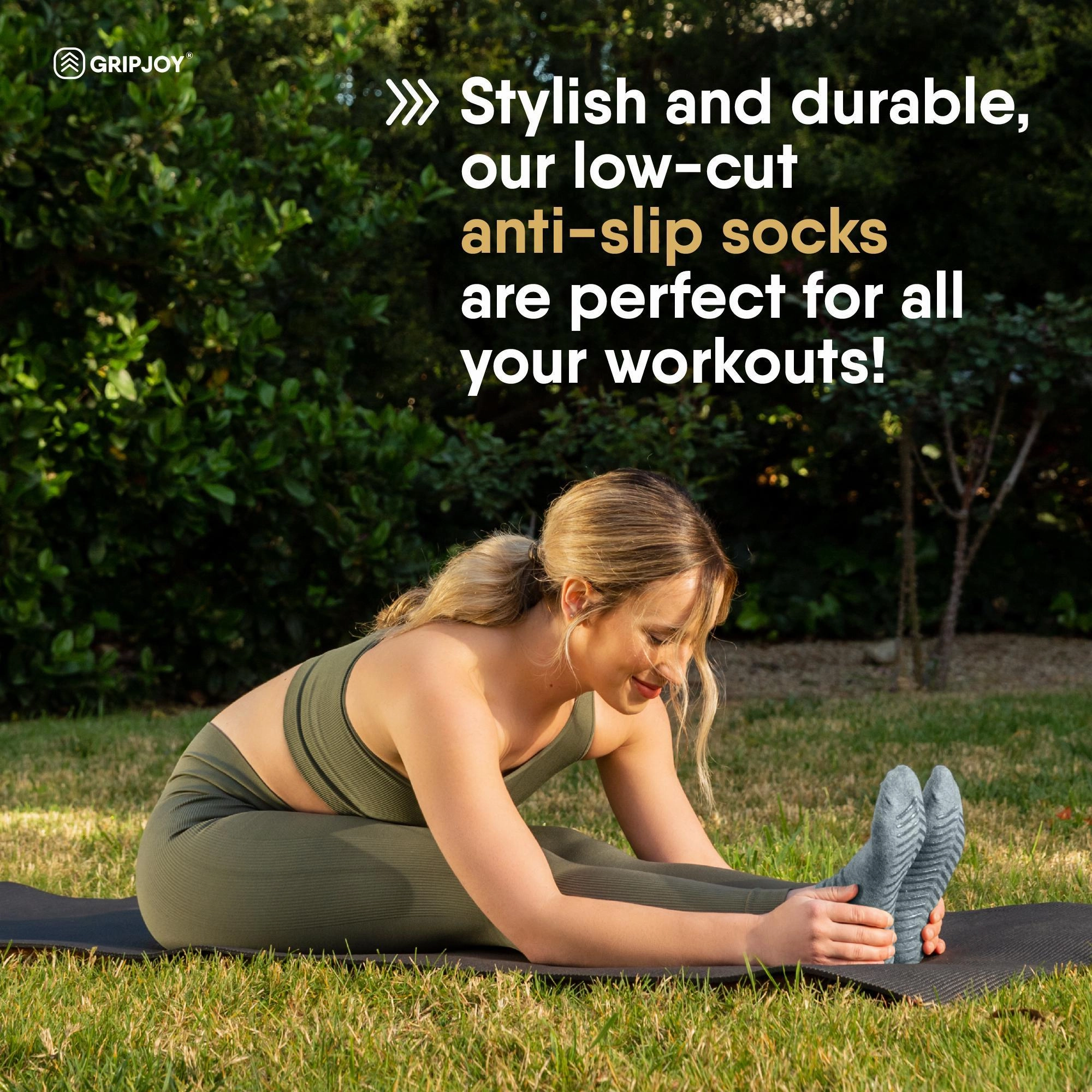 Women's Low Cut Socks with Grips (Pack of 3)