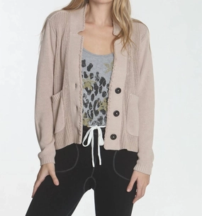 Women's Natalie Blazer In Sand winter sweaters outlet