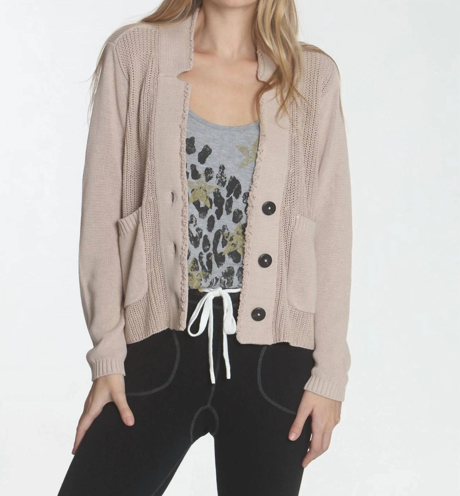 Women's Natalie Blazer In Sand winter sweaters outlet