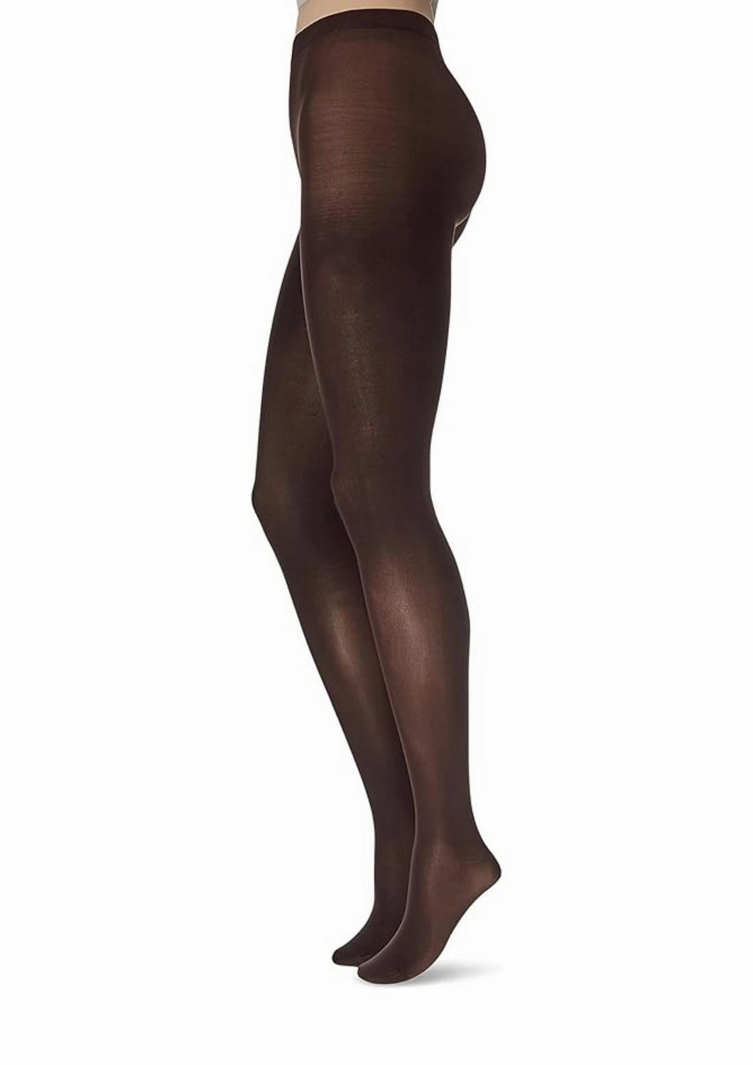 Women's Opaque Sheer To Waist Tight In Espresso