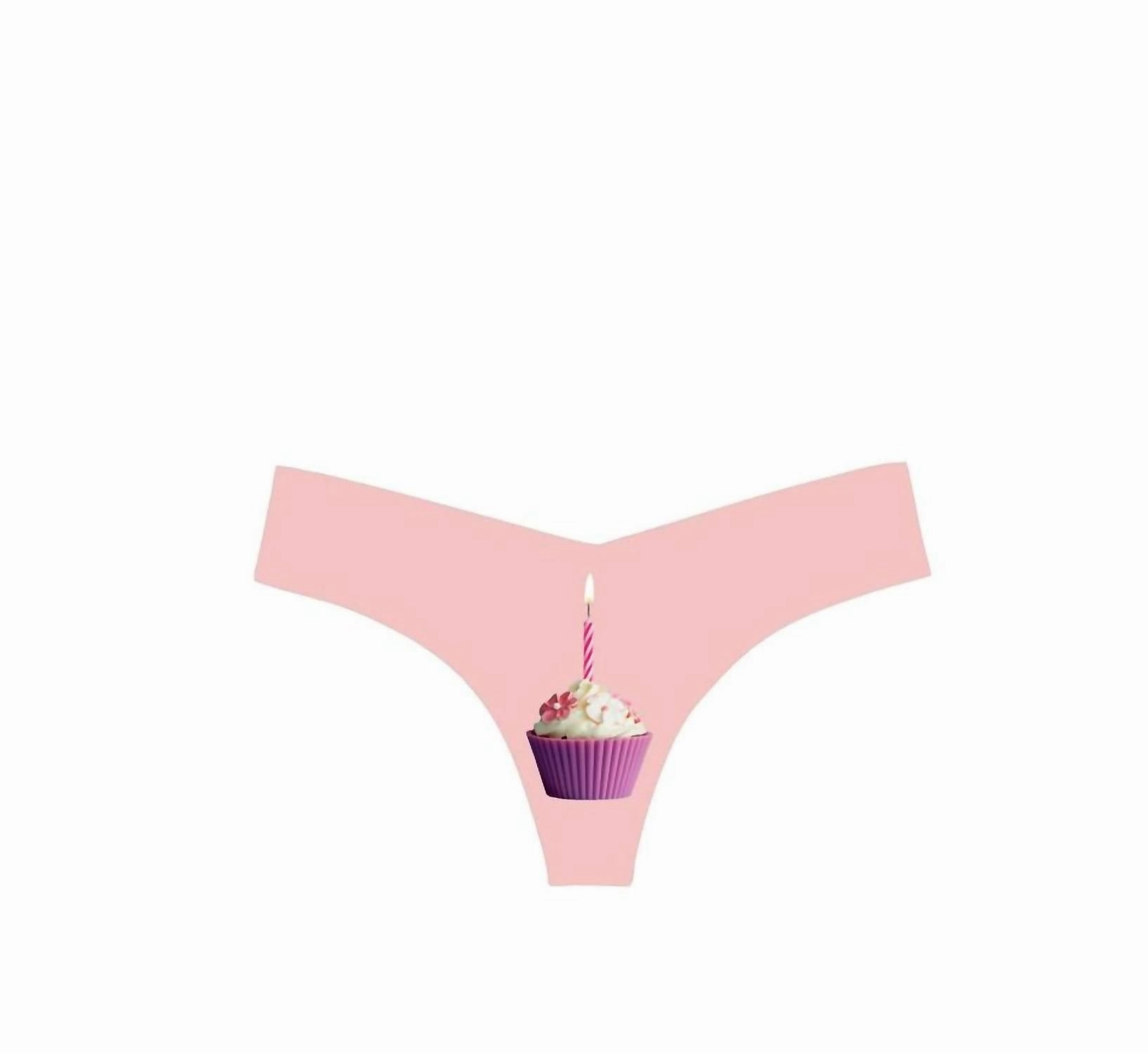 Women's Photo-Op Thong Panty In Cupcake