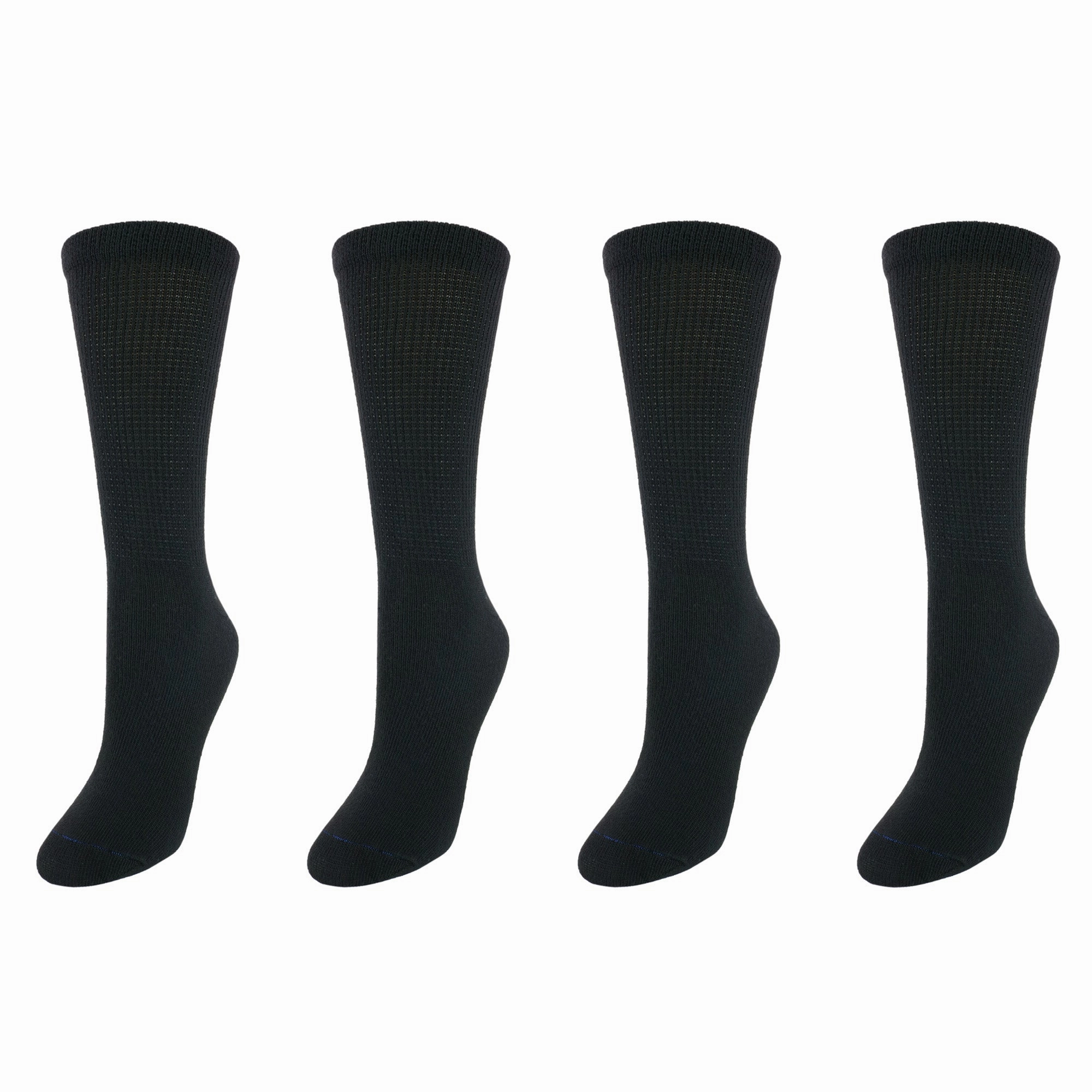 Women's Plus Size Diabetes & Circulatory Crew Socks (4 Pair Pack)