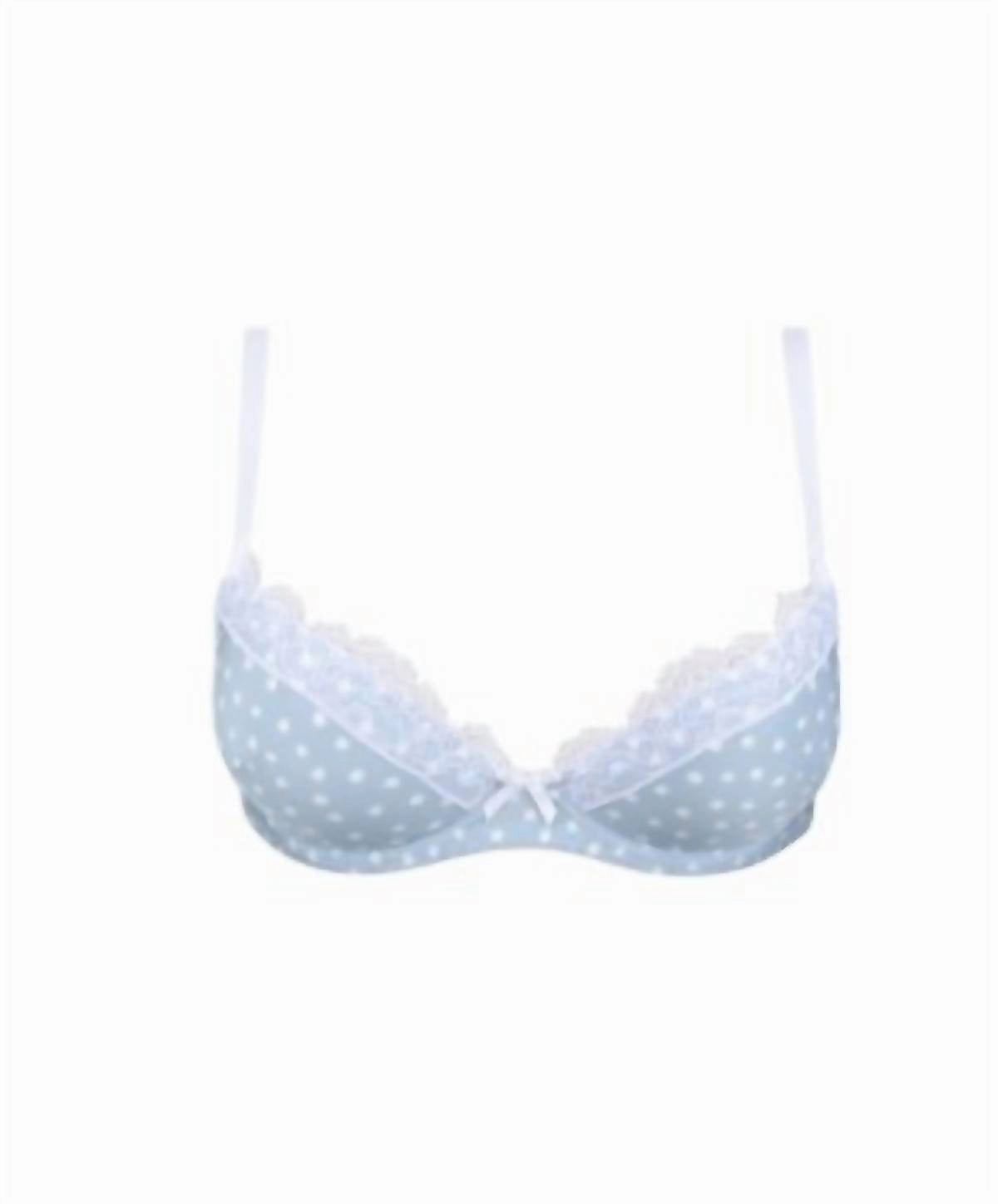 Women's Pois Sixties Padded Bra In Bleu