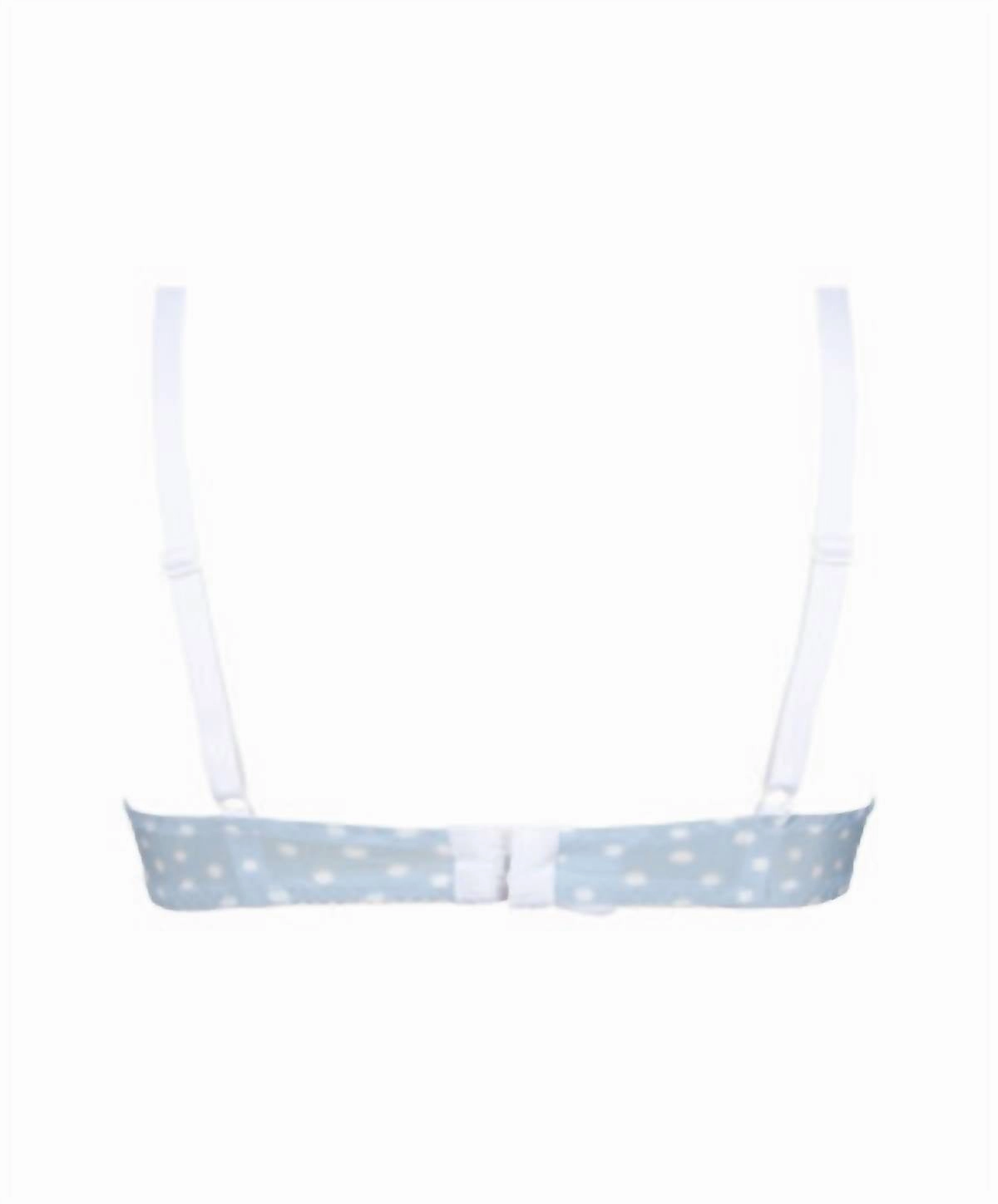Women's Pois Sixties Padded Bra In Bleu