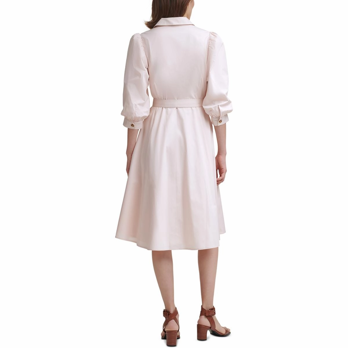 Womens Cotton Midi Shirtdress
