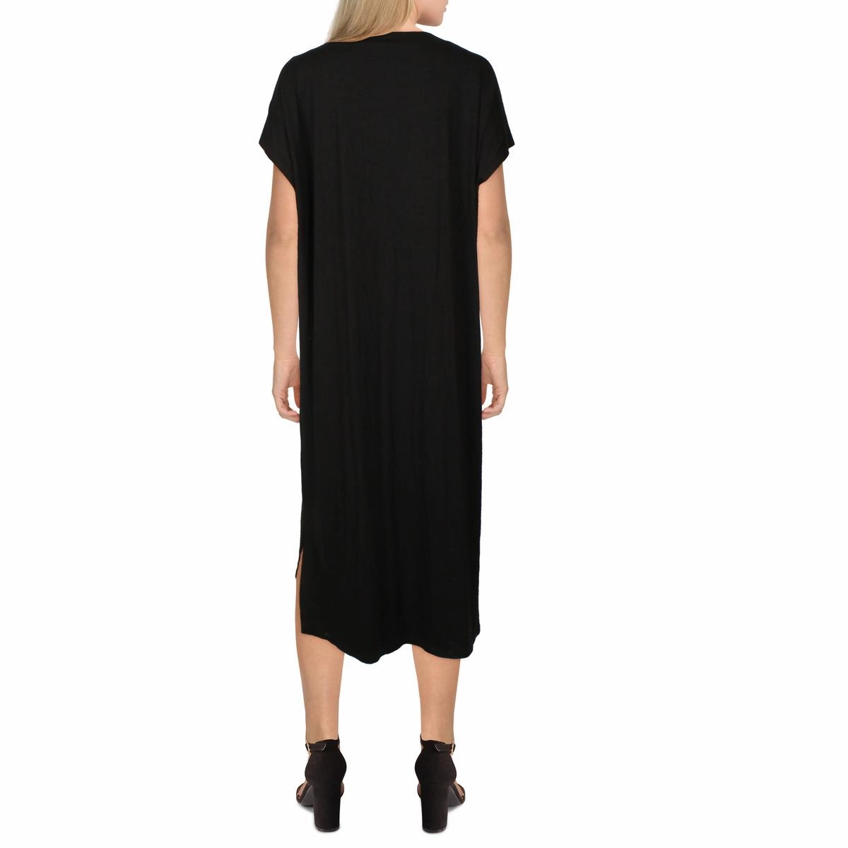 Womens Crewneck Midi T-Shirt Dress