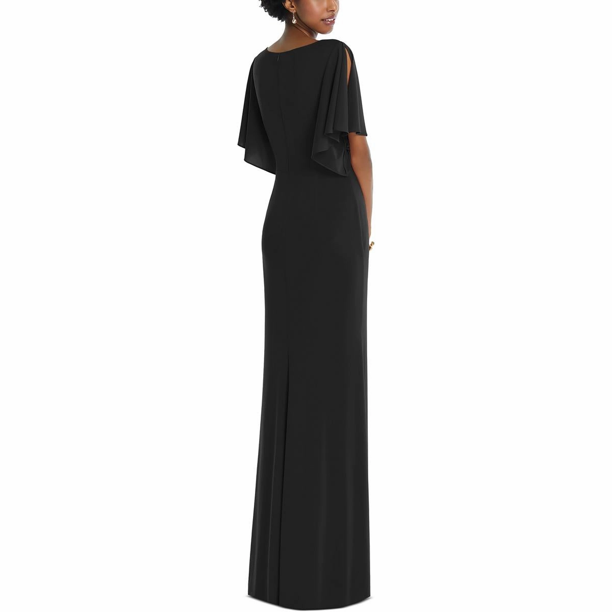 Womens Drapey Maxi Evening Dress