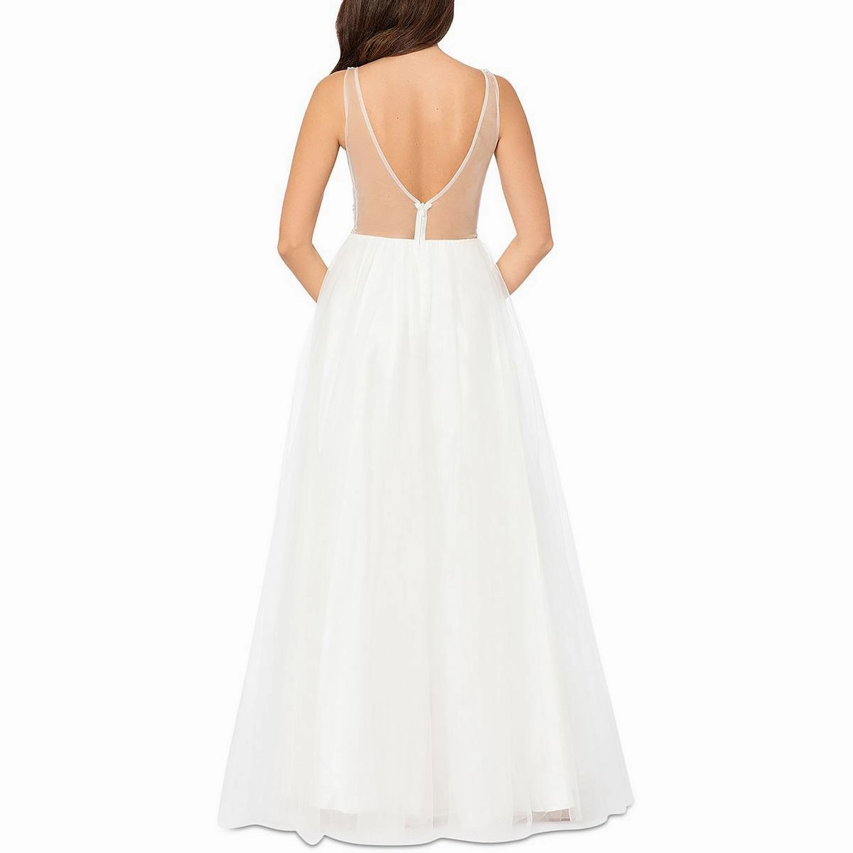 Womens Embellished Maxi Evening Dress